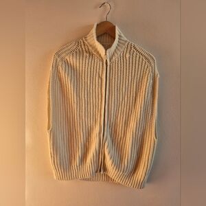 100% Cashmere Zip Front Sweater Vest By Akris Switzerland Medium/Large